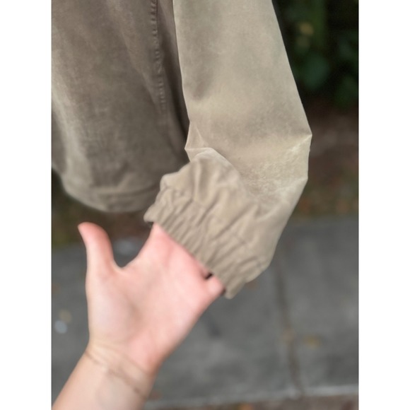 Y2K bomber jacket Boast Golf Windbreaker Jacket‎ unisex XL light brown  Zip Up - Picture 6 of 11